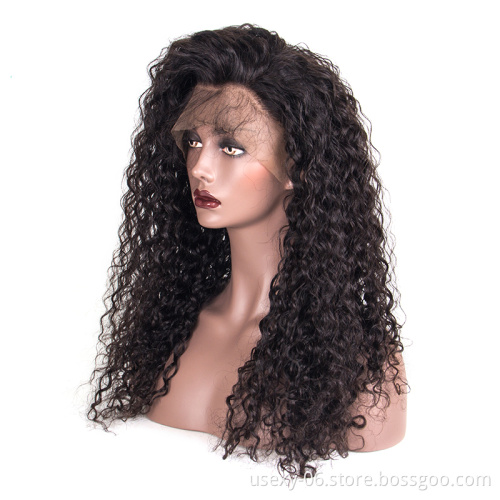 Best Real Remy Hair Indian 100% Human Hair Wigs Raw Curly Wave Hair 360 Lace Wig